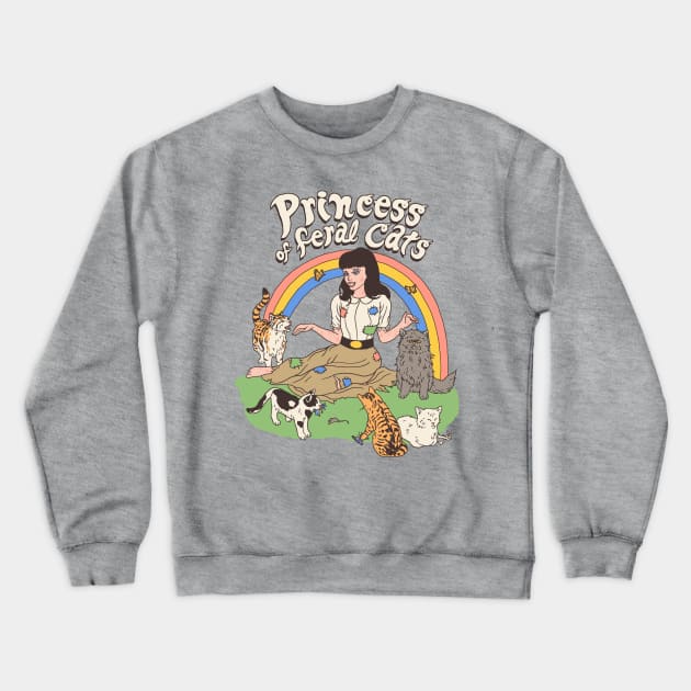 Princess Of Feral Cats Crewneck Sweatshirt by Hillary White Rabbit